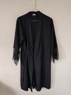 Vintage kamerjas / kimono / zwart / one size / kanten mouwen, Kleding | Dames, Albert Cuypstr 168a, Zwart, Ophalen of Verzenden