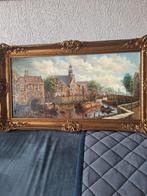 Schilderij Stadsgezicht Delfshaven B. Wensing, Antiek en Kunst, Ophalen