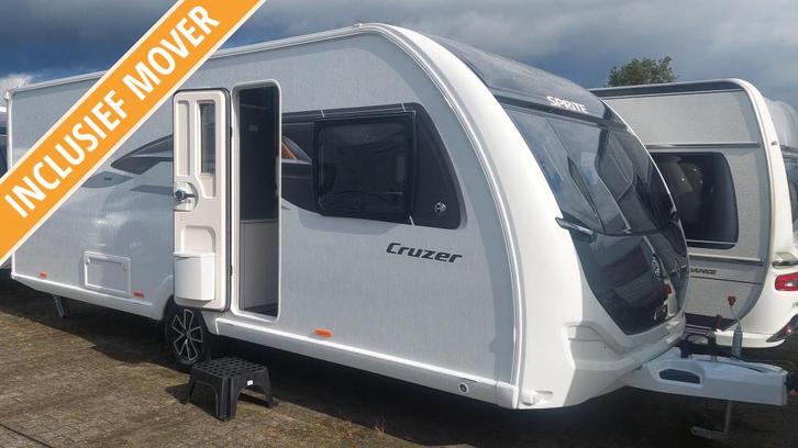 Sprite Cruzer 550 SR Nieuw 2025 incl. MOVER !!, Caravans en Kamperen, Caravans, Bedrijf, tot en met 4, 1250 - 1500 kg, Standaardzit