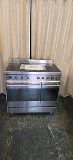 Luxe Smeg inductiefornuis 90 cm dubbele oven., Witgoed en Apparatuur, Fornuizen, Ophalen