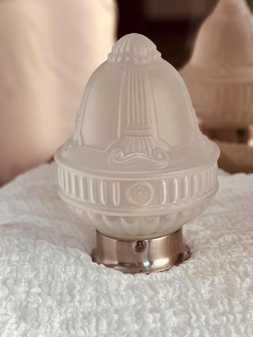 Vintage plafondlamp Art deco stijl plafonniere opaline beschikbaar voor biedingen