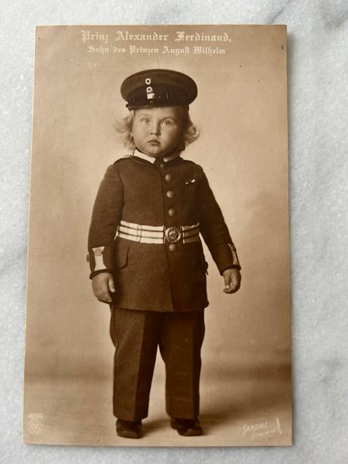 Ak adel Alexander Ferdinand uniform sohn prinz August, Verzamelen, Koninklijk Huis en Royalty, Gebruikt, Kaart, Foto of Prent