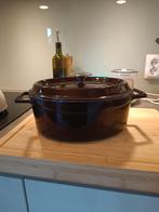 Lava gietijzeren braadpan, ovaal 21 bij 27cm, Huis en Inrichting, Keuken | Potten en Pannen, Ophalen, Zo goed als nieuw, Gietijzer