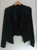 Marccain: z.g.a.n. vest/jasje suèdine voorpanden maat S, Verzenden, Zwart, Zo goed als nieuw, Maat 36 (S)