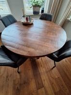 Eetkamertafel mangohout, Huis en Inrichting, Tafels | Eettafels, Rond, Ophalen of Verzenden, Zo goed als nieuw, Vijf personen of meer