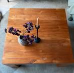 Massieve Teakhouten Salontafel, Huis en Inrichting, Tafels | Salontafels, Ophalen, Gebruikt, 50 tot 100 cm, Minder dan 50 cm