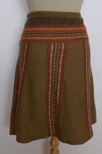 Noors knitwear/fijn gebreid bruin bewerkt rokje! M, Kleding | Dames, Rokken, Maat 38/40 (M), Bruin, Verzenden, Zo goed als nieuw