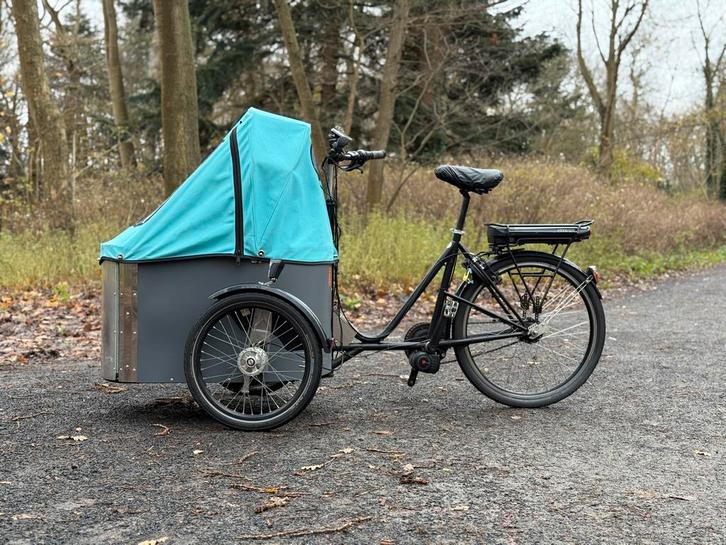 Nihola Family Elektrische Bakfiets met toebehoren, Fietsen en Brommers, Fietsen | Bakfietsen, Gebruikt, Overige merken, 2 kinderen