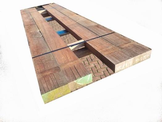 4 Azobé hardhouten balken 8.0x18.0 cm 3.00 m lang - nr: HB59, Tuin en Terras, Palen, Balken en Planken, Balken, 250 cm of meer