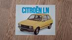 Citroën LN folder 1977 (BE), Ophalen of Verzenden, Gelezen, Citroën