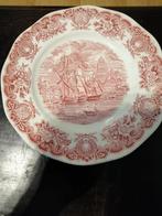 Historical Ports of England, dinerborden,blauw en rood, 25cm, Antiek en Kunst, Antiek | Servies los, Ophalen of Verzenden