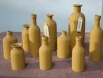 10-delige klei flessen / terracotta vazen set, Ophalen, Gebruikt, Geel, Aardewerk of Porselein
