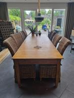 Grote eettafel met 8 stoelen, Ophalen, Gebruikt, 6 tot 8 stoelen