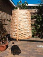 Rieten hanglamp, Huis en Inrichting, Lampen | Lampenkappen, Beige, Rond, Ophalen of Verzenden, Zo goed als nieuw