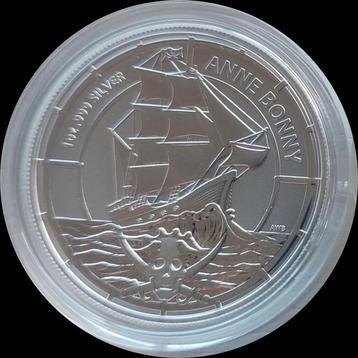 Zilveren  1 oz Anne Bonny Pirate 2021. beschikbaar voor biedingen