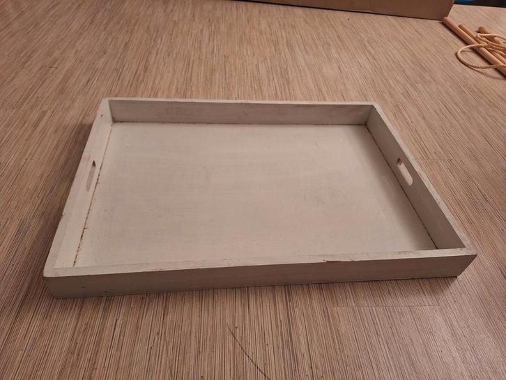 OPRUIMING: Dienblad, Huis en Inrichting, Woonaccessoires | Dienbladen, Gebruikt, Hout, Vierkant, Ophalen