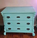 Vintage, brocante houten ladekastje, Huis en Inrichting, Kasten | Ladekasten, Minder dan 50 cm, Gebruikt, 3 of 4 laden, Minder dan 100 cm