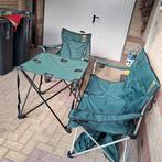 Campingstoel met Tafel en Bankje, Caravans en Kamperen, Ophalen of Verzenden, Gebruikt, Campingstoel