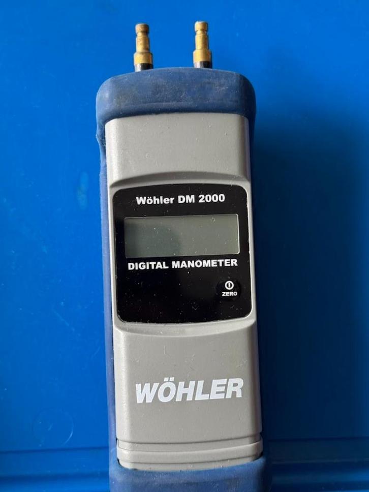 Wöhler DM 2000 gasdrukmeter, Doe-het-zelf en Verbouw, Meetapparatuur, Zo goed als nieuw, Druk, Ophalen of Verzenden