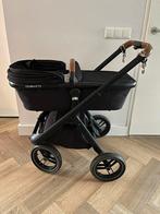 Zwarte Dubatti kinderwagen met cognac kleurige accenten, Kinderen en Baby's, Kinderwagens en Combinaties, Gebruikt, Verstelbare duwstang