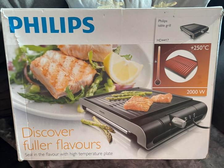 Nieuwe Phillips tafelgril, Witgoed en Apparatuur, Contactgrills, Nieuw, Ophalen of Verzenden