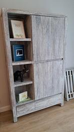 Mooie houten kast in Bali-stijl (Goossens), Ophalen, 100 tot 150 cm, 200 cm of meer, Zo goed als nieuw
