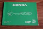 Onderdelenlijst Honda PX50 1982, Ophalen of Verzenden, Nieuw