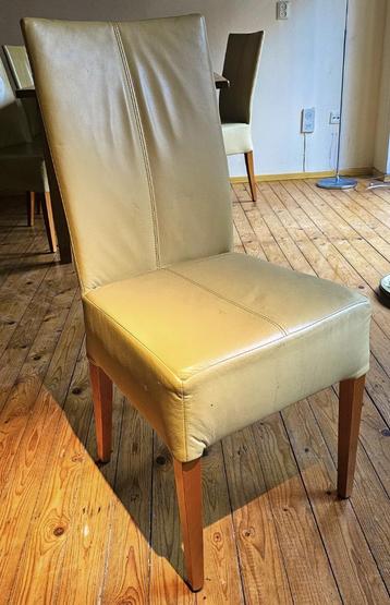 eetkamerstoelen met leren bekleding beschikbaar voor biedingen