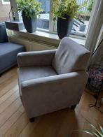 Grijze stoffen stoel, Huis en Inrichting, Fauteuils, Ophalen, Gebruikt, 75 tot 100 cm, Stof