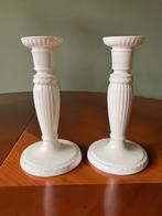 Wedgwood Edme SET 2x kandelaar hoog nieuwstaat, Overige typen, Ophalen of Verzenden, Zo goed als nieuw, Overige stijlen