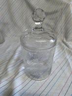 Kristal koekjespot voorraadpot antiek brocante vintage, Ophalen of Verzenden