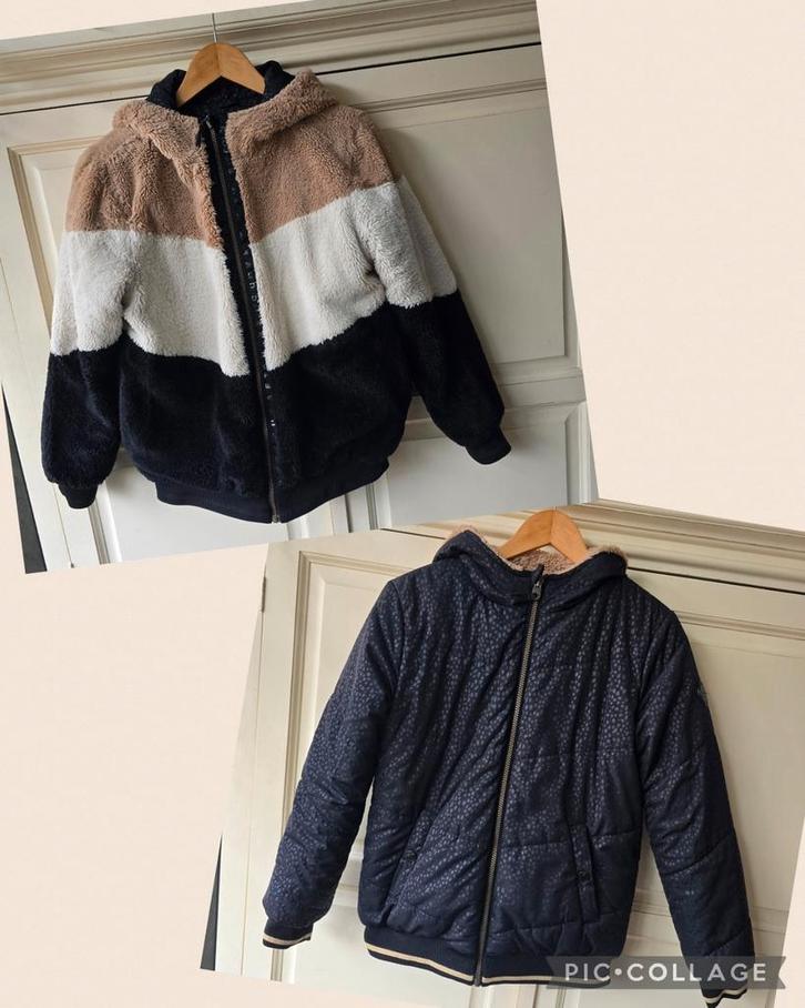 Winterjas met capuchon van WE Fashion , maat 158/164, Kinderen en Baby's, Kinderkleding | Maat 158, Zo goed als nieuw, Meisje