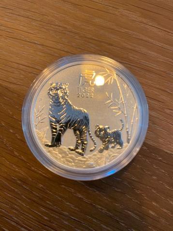 Zilveren Lunar III 2022 Tijger – 1 oz Zilver (incl. capsule) beschikbaar voor biedingen