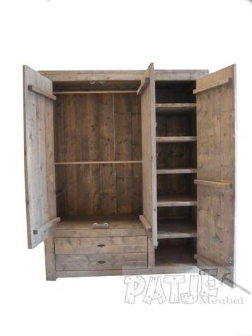 Nieuw leuke stevige stoere kleding kast steigerhout  beschikbaar voor biedingen