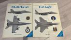 Twset van 2 softcover boekjes F/A-18 Hornet en F-15 eagle, Ophalen of Verzenden, Gebruikt, Boek of Tijdschrift
