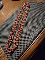 Halssnoer bloedkoraal met  git, Ophalen of Verzenden, Rood