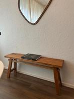 Houten bankje, Huis en Inrichting, Ophalen, Zo goed als nieuw, Rechthoekig, Hout