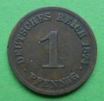 Duitsland: - Oude 1 pfennig 1874-C, Verzenden, Duitsland, Losse munt