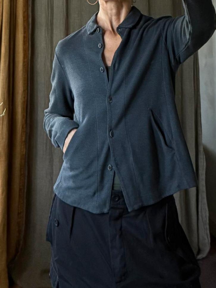 Mooie  vestje of blouse vib transitparsuch 38 donkergrijsbl, Kleding | Dames, Blouses en Tunieken, Zo goed als nieuw, Maat 38/40 (M)