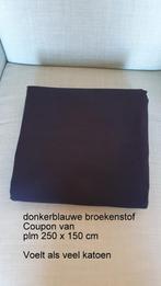 coupon 2.50 x 1.50 M. donkerblauwe stof, Blauw, 120 cm of meer, Nieuw, Ophalen of Verzenden
