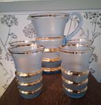 Boheems glas  kan met 4 glazen. Bohemian cocktail set, Ophalen of Verzenden