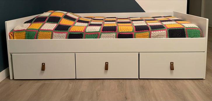 Bopita Indy Bedbank 90x200, Kinderen en Baby's, Kinderkamer | Bedden, Zo goed als nieuw, 180 cm of meer, 85 tot 100 cm, Lattenbodem