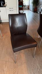 Bert Plantagie Eetkamerstoelen 6 stuks, Ophalen, Gebruikt, Bruin, Leer