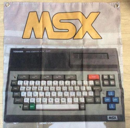 MSX TOSHIBA Computer VLAG 90 x 60 cm, Diversen, Vlaggen en Wimpels, Nieuw, Verzenden