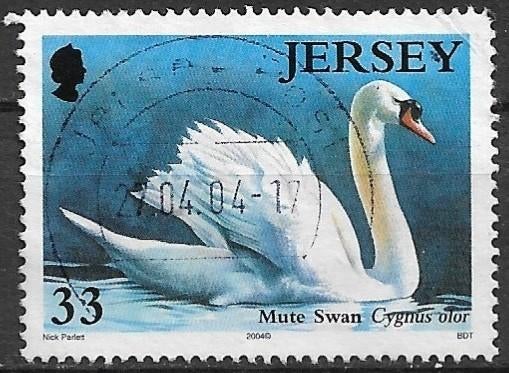 Jersey 2004 mi.1123 vogel KNOBBELZWAAN nom.33p, Verzenden, Gestempeld