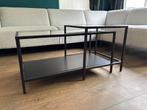 Salontafel, set van 2, glas, in goede staat - IKEA VITTSJÖ, Huis en Inrichting, Tafels | Salontafels, Ophalen, 50 tot 100 cm, Rond