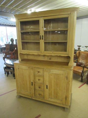Oer 11624 ANTIEKE grenen buffetkast met laadjes (1830-1840) beschikbaar voor biedingen