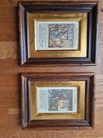 Twee ambachts schilderijtjes Weigel, Antiek en Kunst, Kunst | Etsen en Gravures, Ophalen