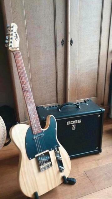 Tele, strat, gitaar, elektrisch, hand gebouwd, stratocaster