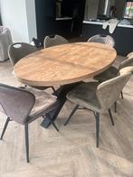 Eetkamer tafel stoelen, Huis en Inrichting, Tafels | Eettafels, Ophalen, Ovaal, Minder dan 50 cm, Minder dan 50 cm